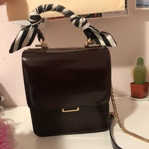 ZARA briefcase with scarf detail